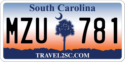 SC license plate MZU781