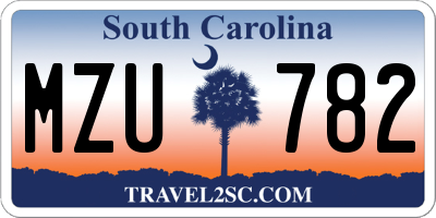 SC license plate MZU782