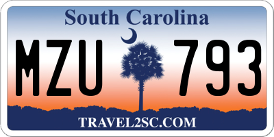 SC license plate MZU793