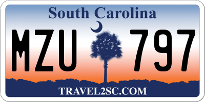 SC license plate MZU797