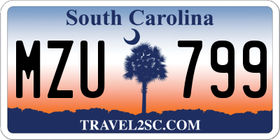 SC license plate MZU799