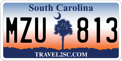 SC license plate MZU813
