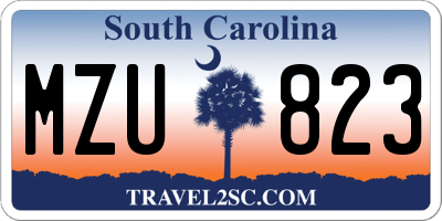 SC license plate MZU823
