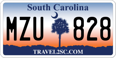 SC license plate MZU828
