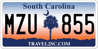 SC license plate MZU855