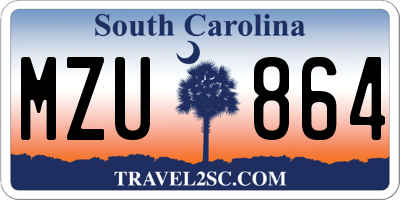 SC license plate MZU864