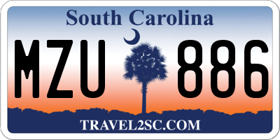 SC license plate MZU886