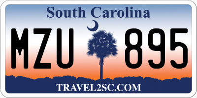 SC license plate MZU895