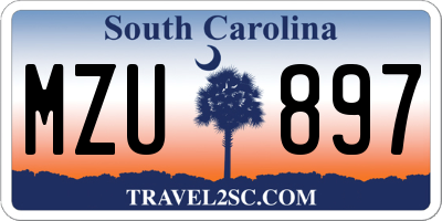 SC license plate MZU897
