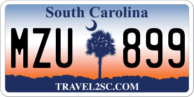SC license plate MZU899