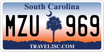 SC license plate MZU969