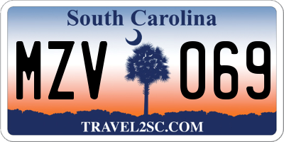 SC license plate MZV069