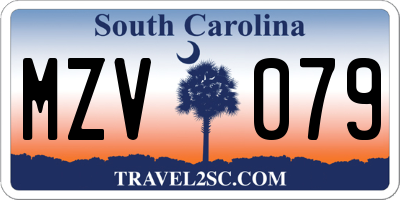 SC license plate MZV079