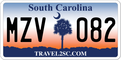SC license plate MZV082