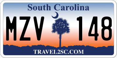 SC license plate MZV148
