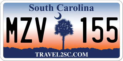 SC license plate MZV155