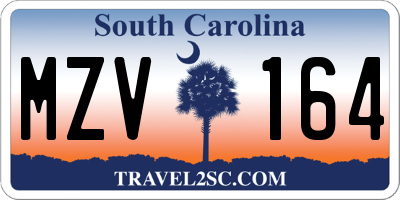 SC license plate MZV164