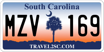 SC license plate MZV169