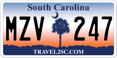 SC license plate MZV247