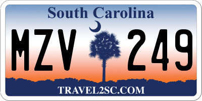 SC license plate MZV249