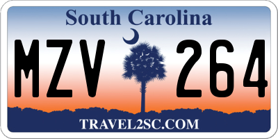 SC license plate MZV264