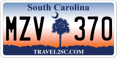 SC license plate MZV370