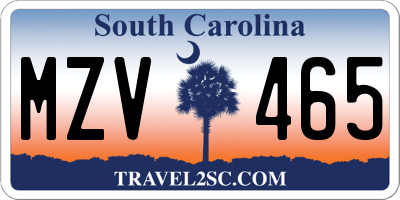 SC license plate MZV465