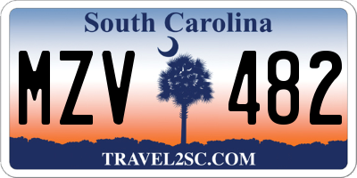 SC license plate MZV482