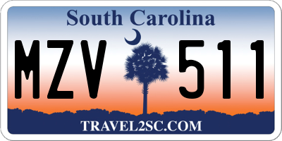 SC license plate MZV511