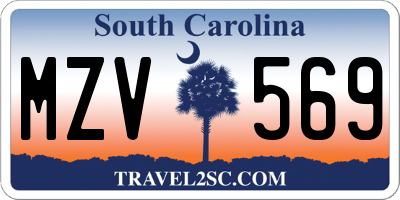 SC license plate MZV569