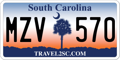 SC license plate MZV570