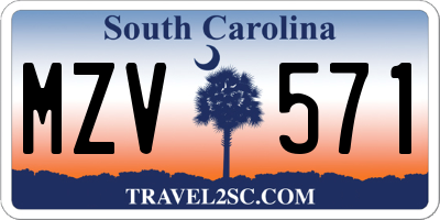 SC license plate MZV571