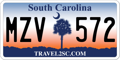 SC license plate MZV572