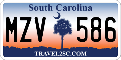 SC license plate MZV586