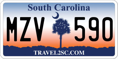 SC license plate MZV590