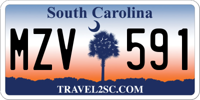 SC license plate MZV591