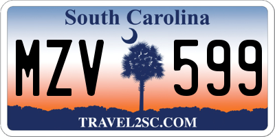 SC license plate MZV599