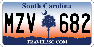 SC license plate MZV682