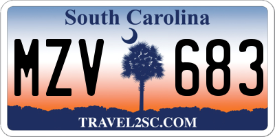 SC license plate MZV683
