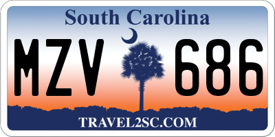 SC license plate MZV686