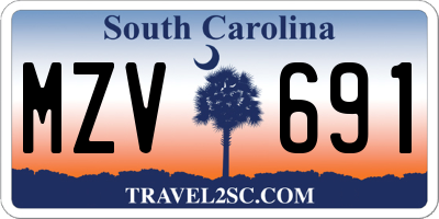 SC license plate MZV691
