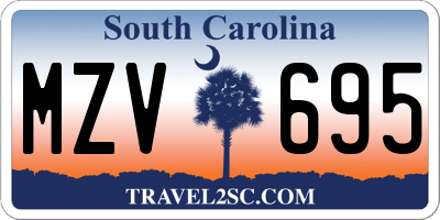 SC license plate MZV695