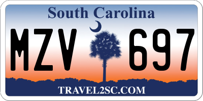 SC license plate MZV697
