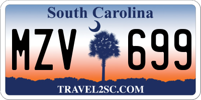 SC license plate MZV699