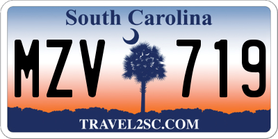 SC license plate MZV719