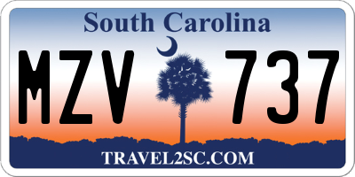 SC license plate MZV737