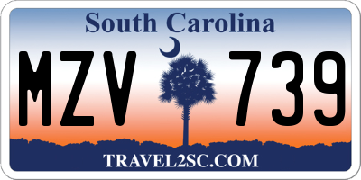 SC license plate MZV739