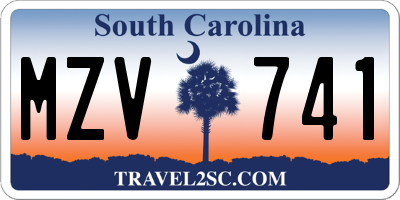 SC license plate MZV741