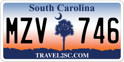 SC license plate MZV746