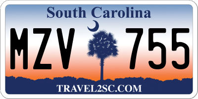 SC license plate MZV755